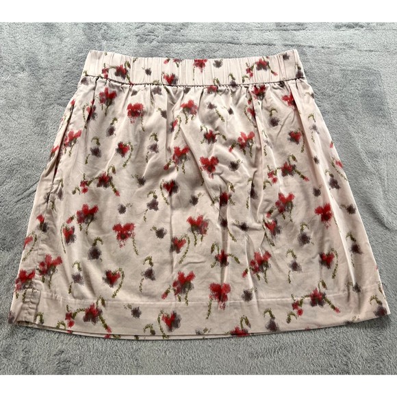 J.Crew Skirt Womens 8 Pattern A Line Short‎ Elastic Waist Pockets Multicolor - Picture 1 of 9